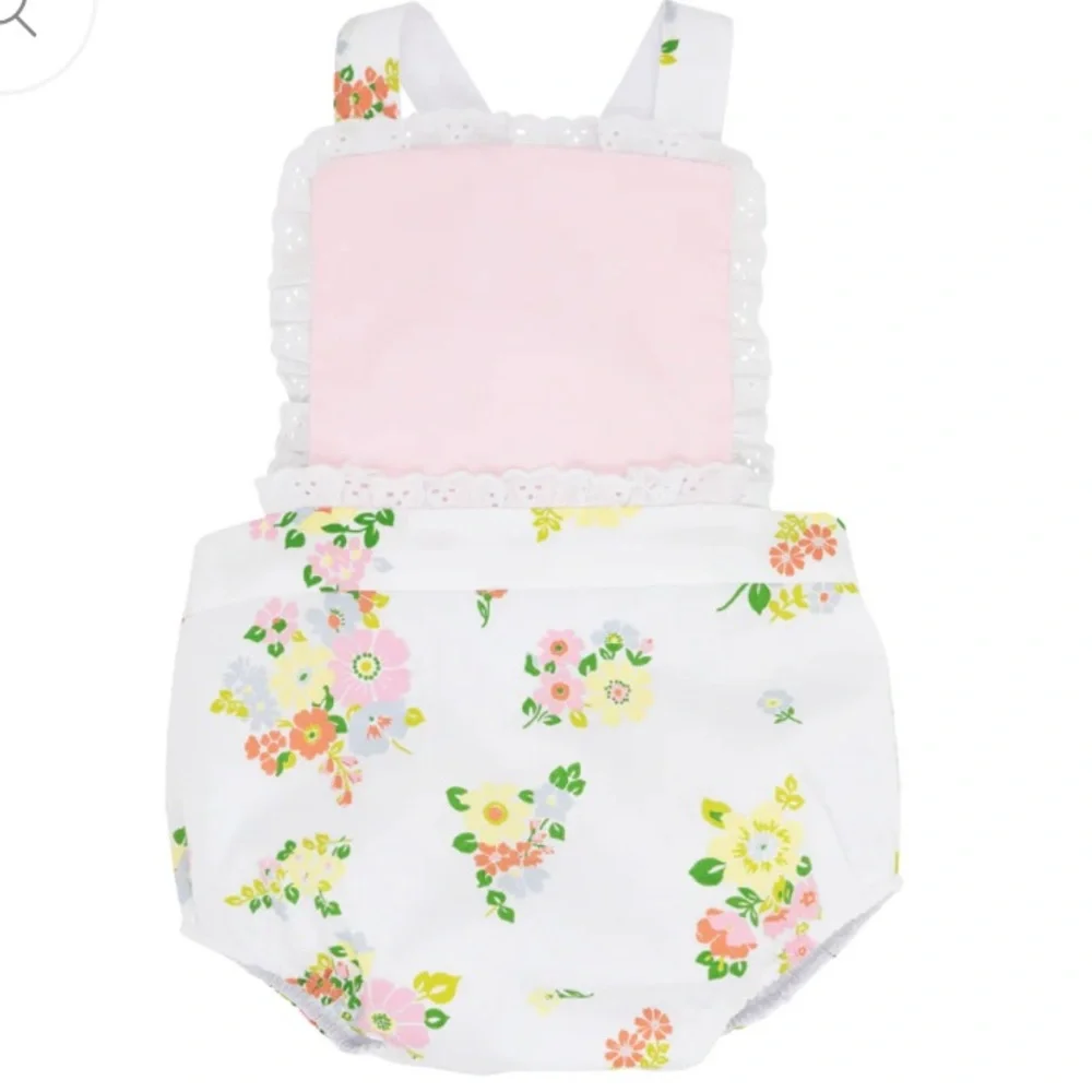 Beaufort Bonnet TBBC Sally Sunsuit Biltmore Blooms/Palm Beach Pink HTF! RARE! 2T